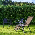 home garden with resting chairs