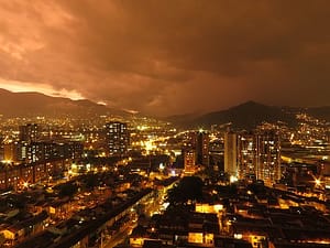medellin city at night